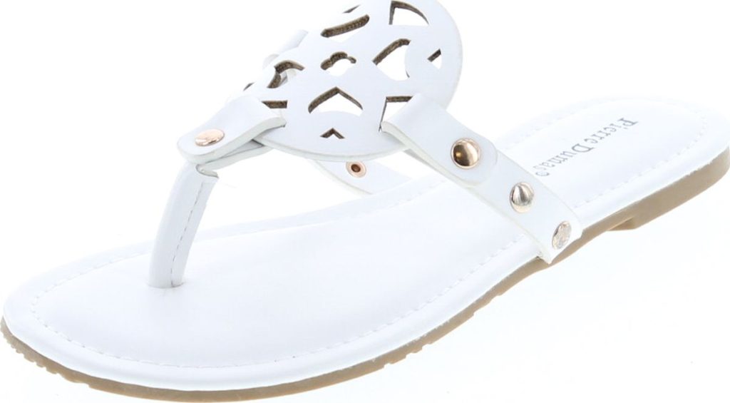 Tory Burch Miller Sandals Dupe in White by Pierre Dumas
