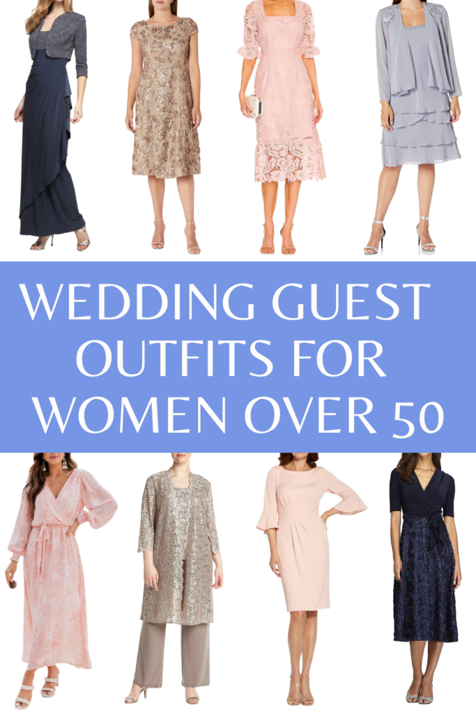 Wedding Guest Dresses for Women Over 50 and Wedding Guest Outfits for Mature Women