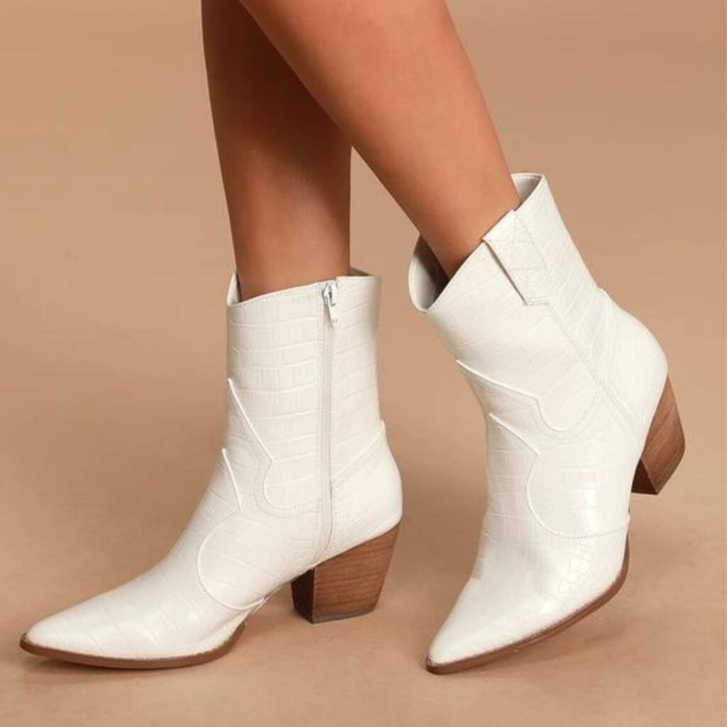 asos white cowboy boots