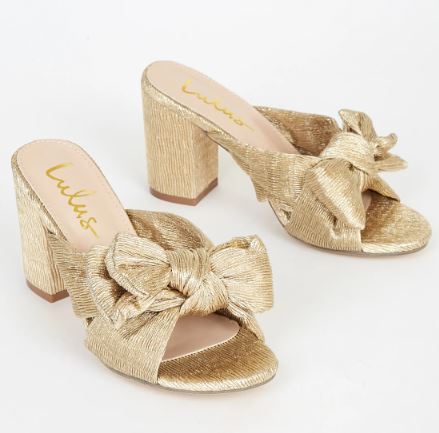 Cute Gold Wedding Guest Sandals, Wedges, Heels