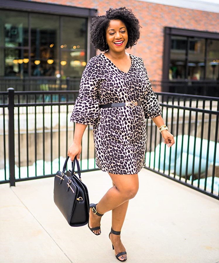 Cute Leopard Print Work Dress and Outfit