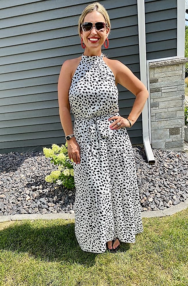 Cute Summer Wedding Guest Dress with Polka Dots