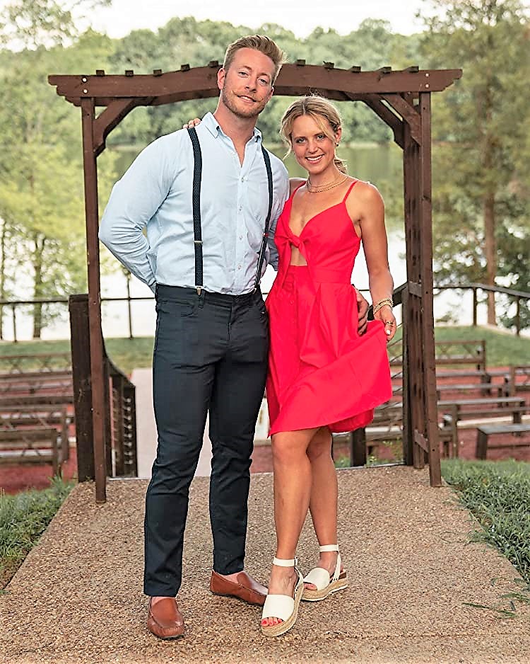 Cute Summer Wedding Guest Outfit with Red Dress