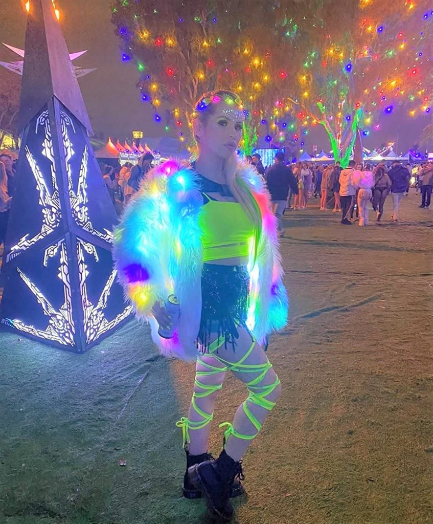 Disco Rave Party Outfit with Light Up Jacket