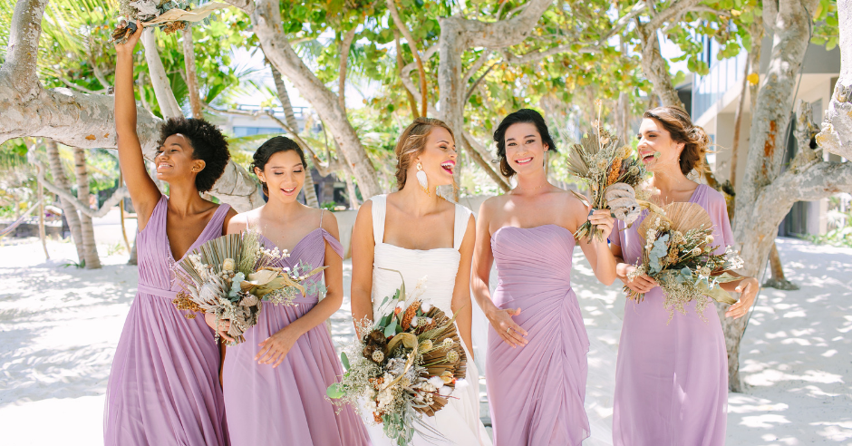 Lilac Best Color for Bridesmaid Dresses for Beach Wedding