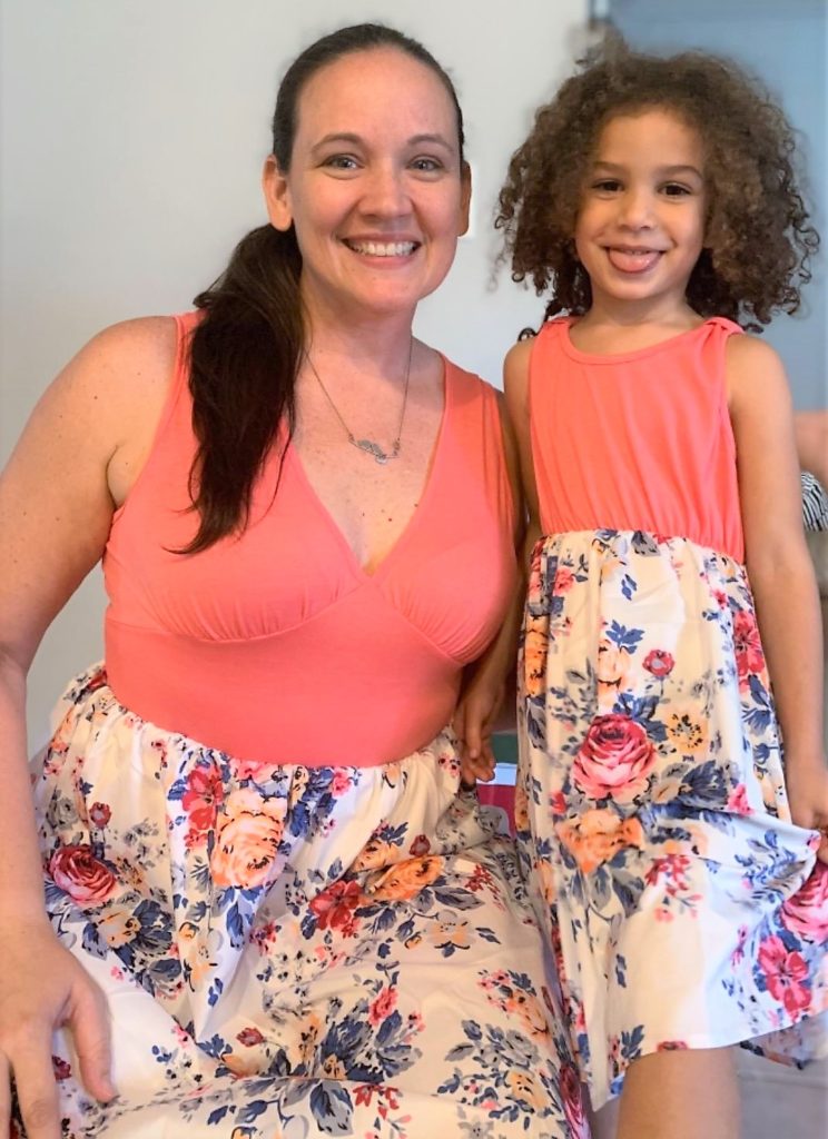 Pink Floral Mommy and Me Matching Easter Dresses
