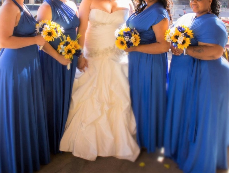 Plus Size Cheap Blue Bridesmaid Dresses