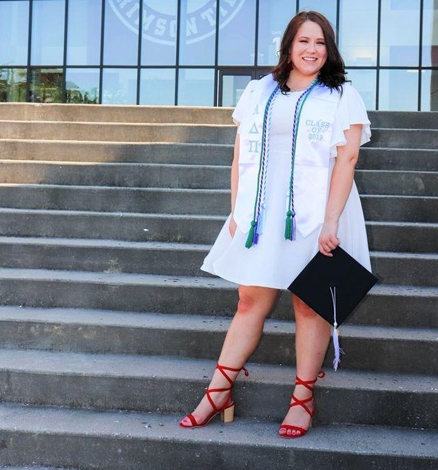 Plus Size White Graduation Dress with Sleeves for College or High School