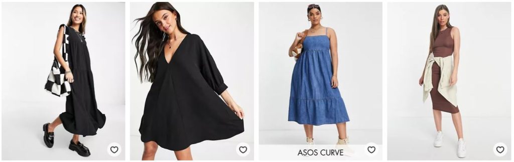 ASOS for Cute, Casual Curvy and Plus Size Dresses Online