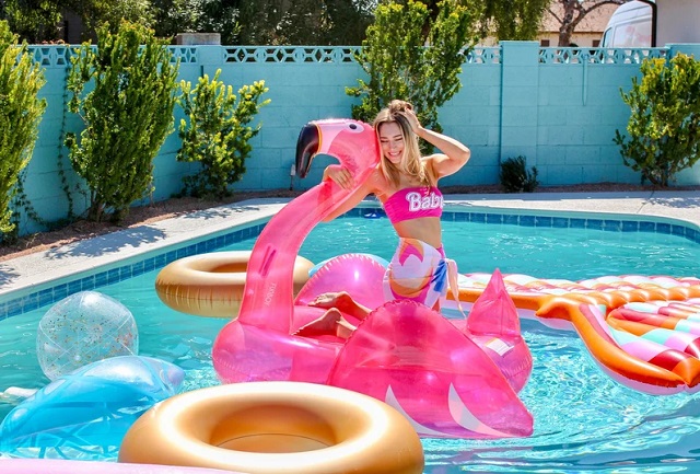 Bachelorette Pool Party Theme with Flamingo and Barbie Pink