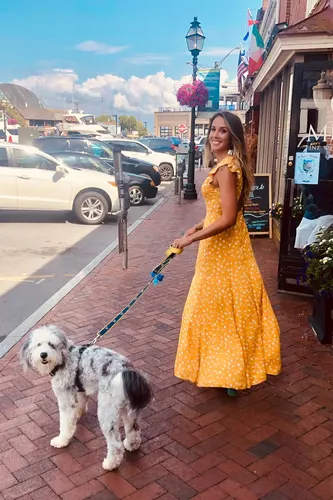 Newport, Rhode Island Daytime Outfit with Yellow Maxi Dress
