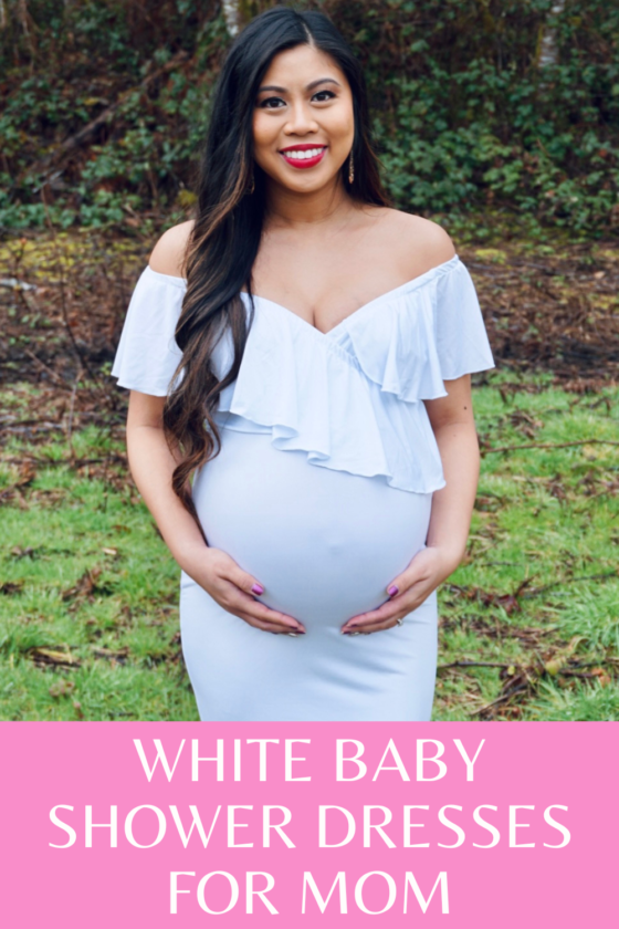 White Baby Shower Dresses for Mom to Be
