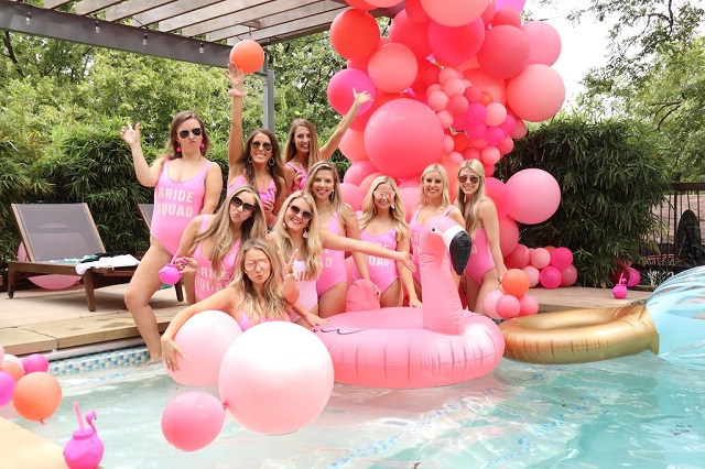 Bachelorette Pool Party Flamingo Float
