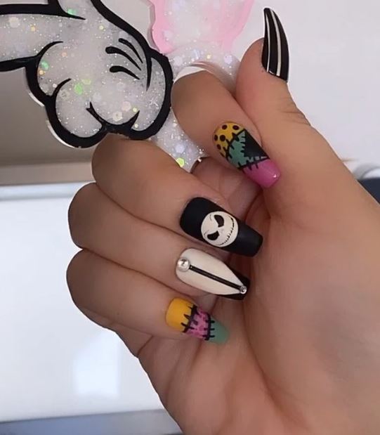 Coffin Halloween Nails Nightmare Before Christmas