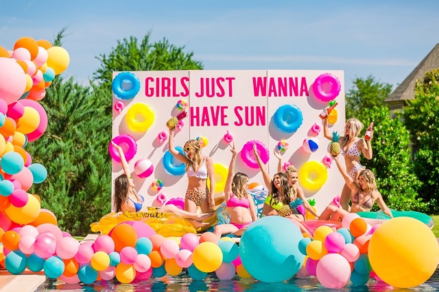 Girls Just Wanna Have Fun Bachelorette Pool Party Theme