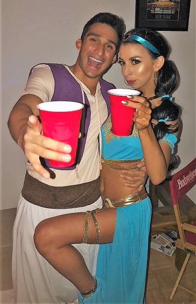 Hottest College Halloween Costumes Princess Jasmine with Aladdin