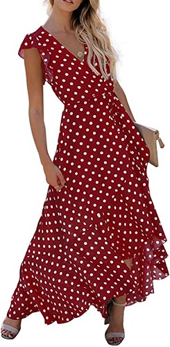 Cute Red and White Polka Dot 4th of July Dress