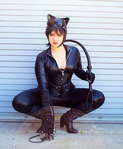 Catwoman Black Leotard for Catwoman Cosplay Costume