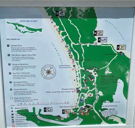 Half Moon Cay Island Map
