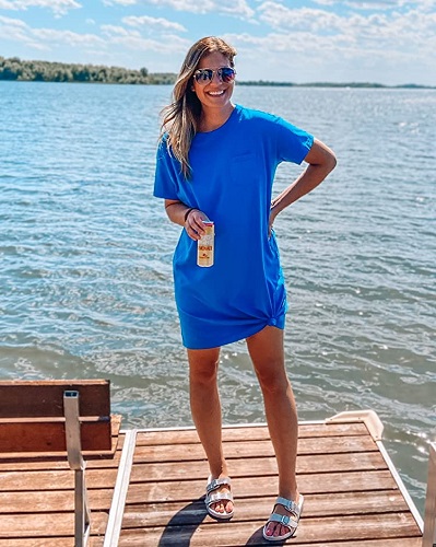 Casual 4th of July T-Shirt Dress