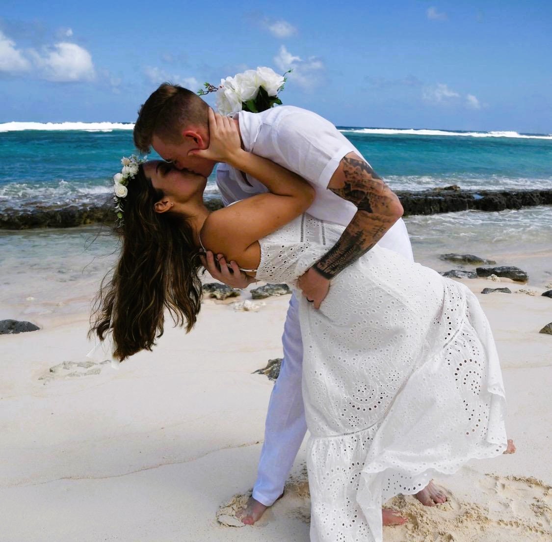 casual beach elopement wedding dress