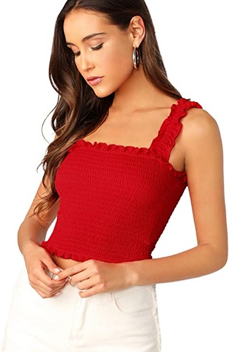 Cute 4th of July Shirt in Red with Ruffles