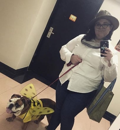 Dog and Owner Halloween Costume Beekeeper and Bee