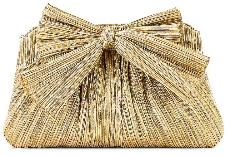 Gold Evening Clutch for Formal Events and Wedding Guests by Loeffler Randal