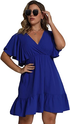 Plus Size 4th of July Dark Blue Dress