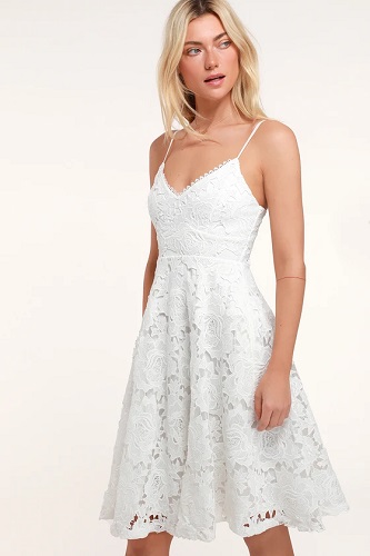 Short Casual Wedding Dress with Pockets
