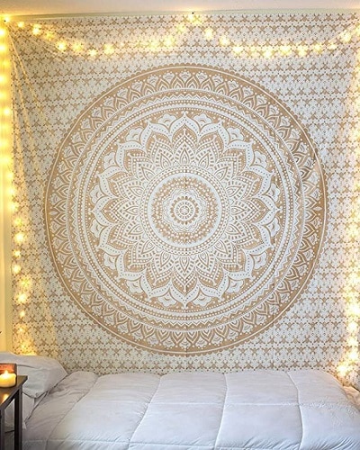 College Dorm Room Idea with a Tapestry