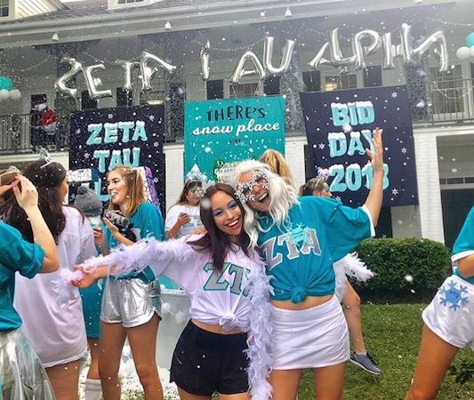 Sorority Bid Day Theme Winter Wonderland