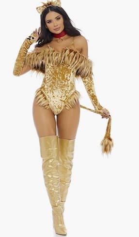 Sexy College Halloween Costume Cowardly Lion