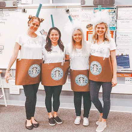 Teacher Group Halloween Costumes Starbucks Frappucinos