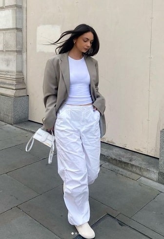 White Cargo Pants Outfit
