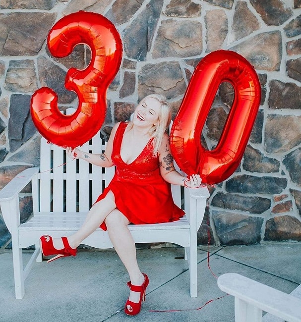 30th BIrthday Photoshoot outfit red dress