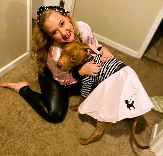 Dog and Owner Halloween Costumes 50s Girls