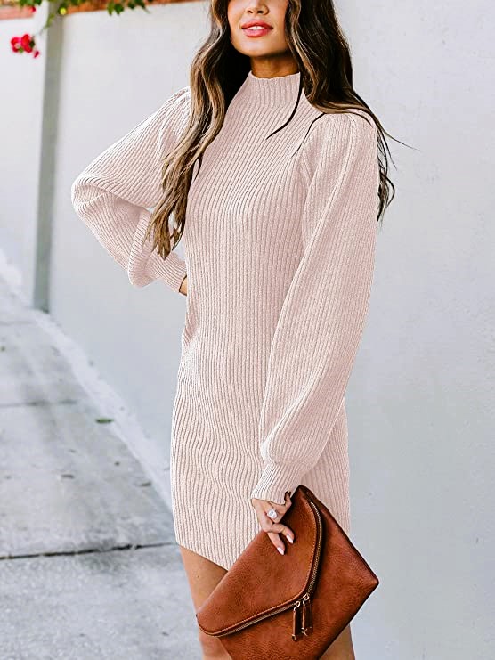 Anrabess Turtleneck Sweater Dress