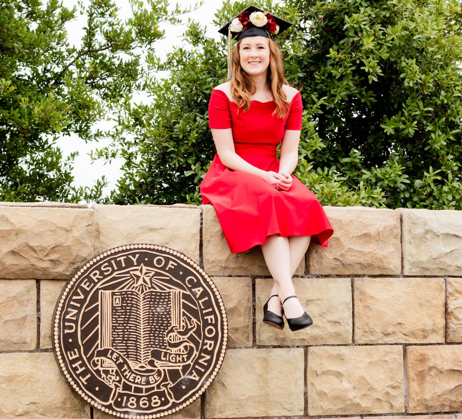 Red College Graduation Dress