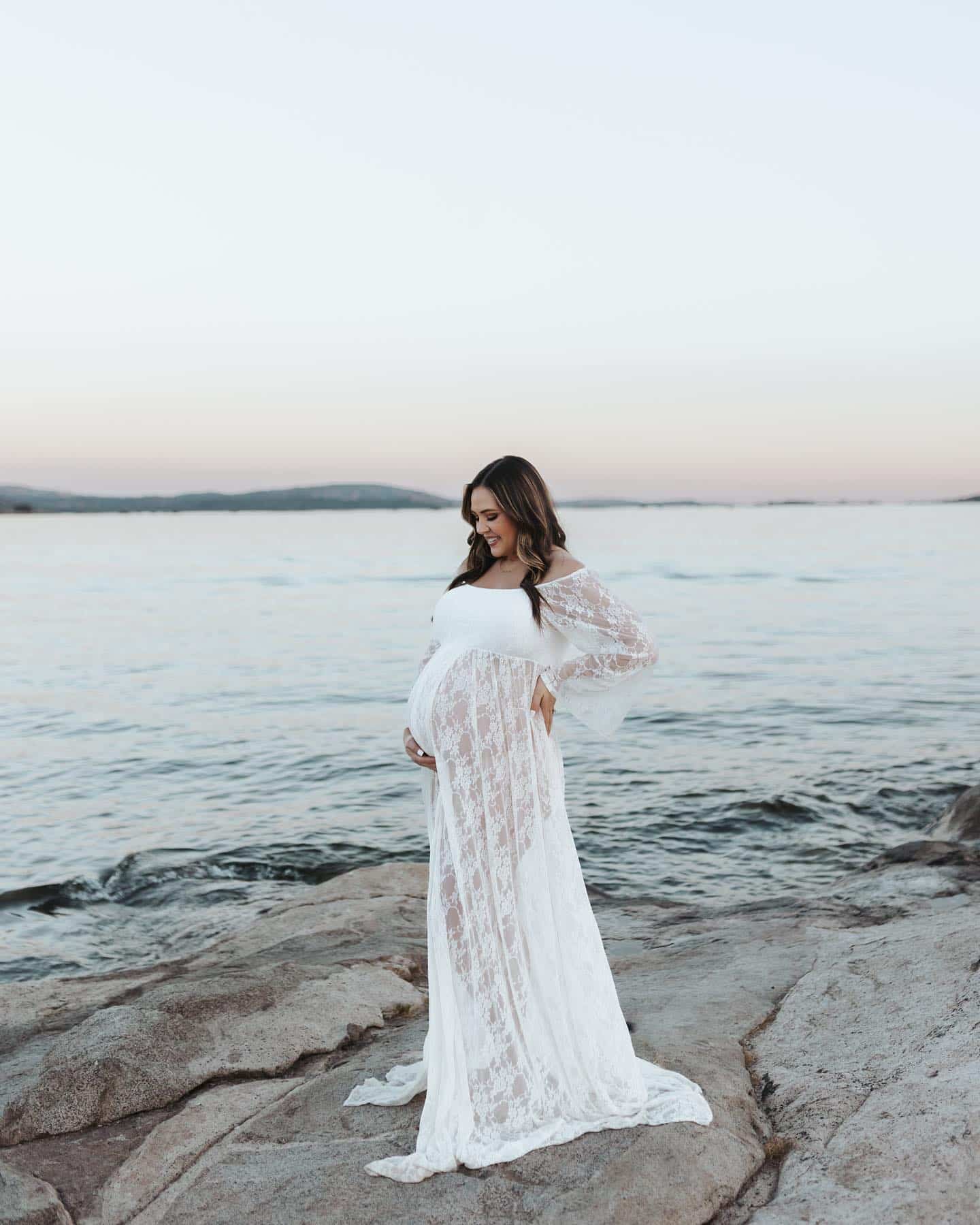 Beach Maternity Photoshoot with Boho Dress