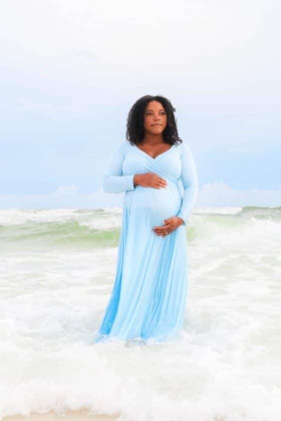 Beach Maternity Photoshoot Idea