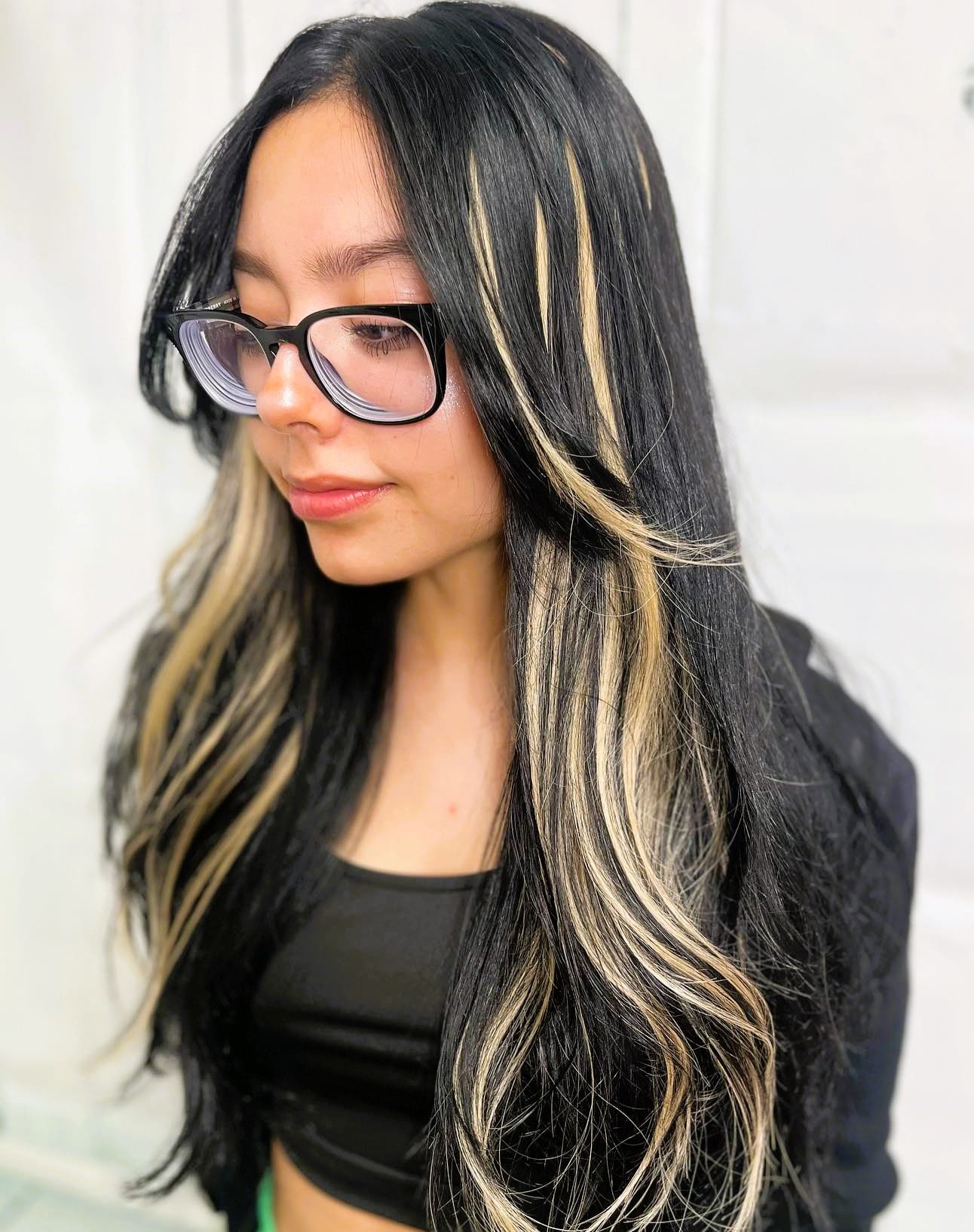 Black and Blonde Hair Highlights
