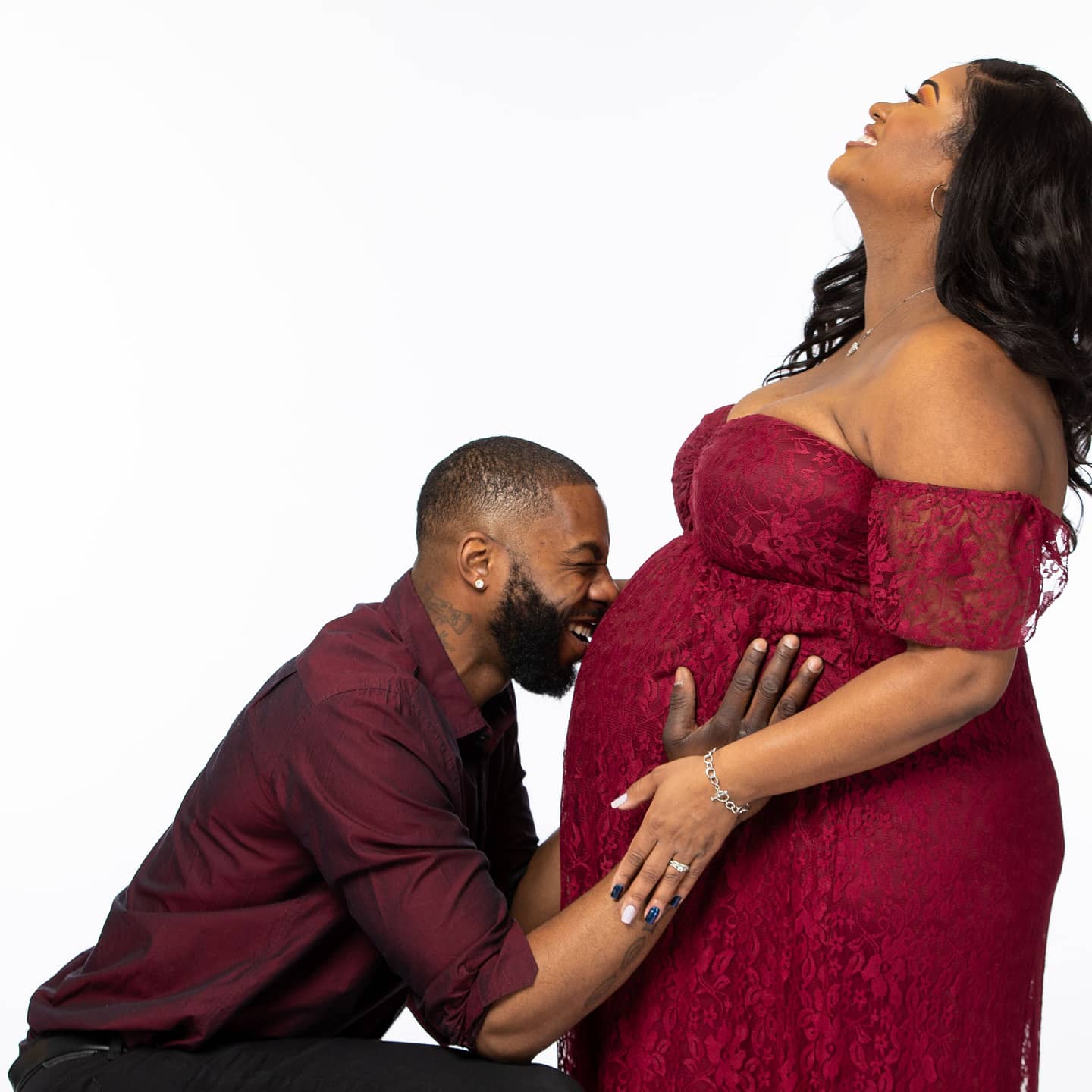Black Couple Maternity Photoshoot Idea 