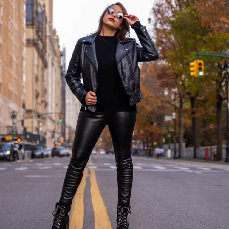 21 Chic Black Leather Jacket Outfits for Women