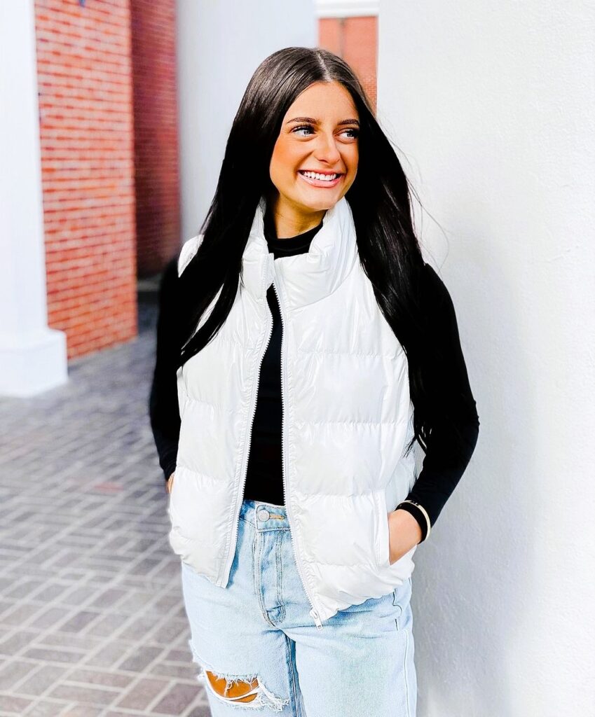 33 Cute Puffer Vest Outfits to Wear this Season.