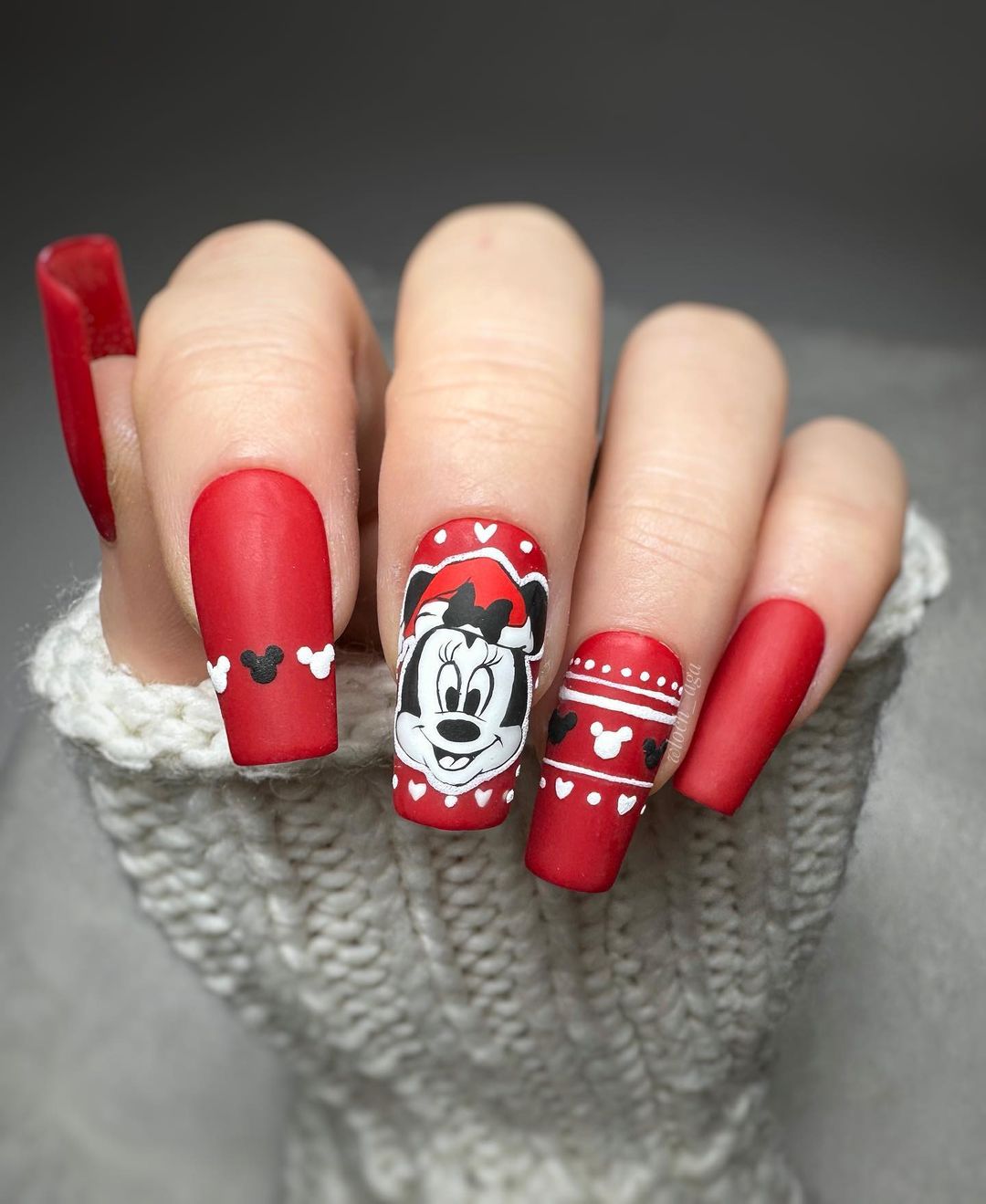 Disney Christmas Nails Mickey Mouse