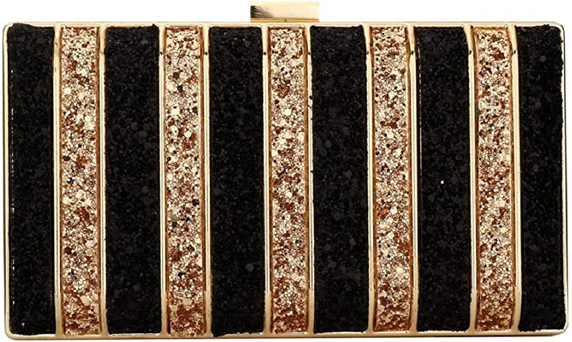 black and gold sparkly clutch