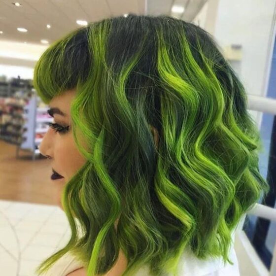 Black and Green Hair