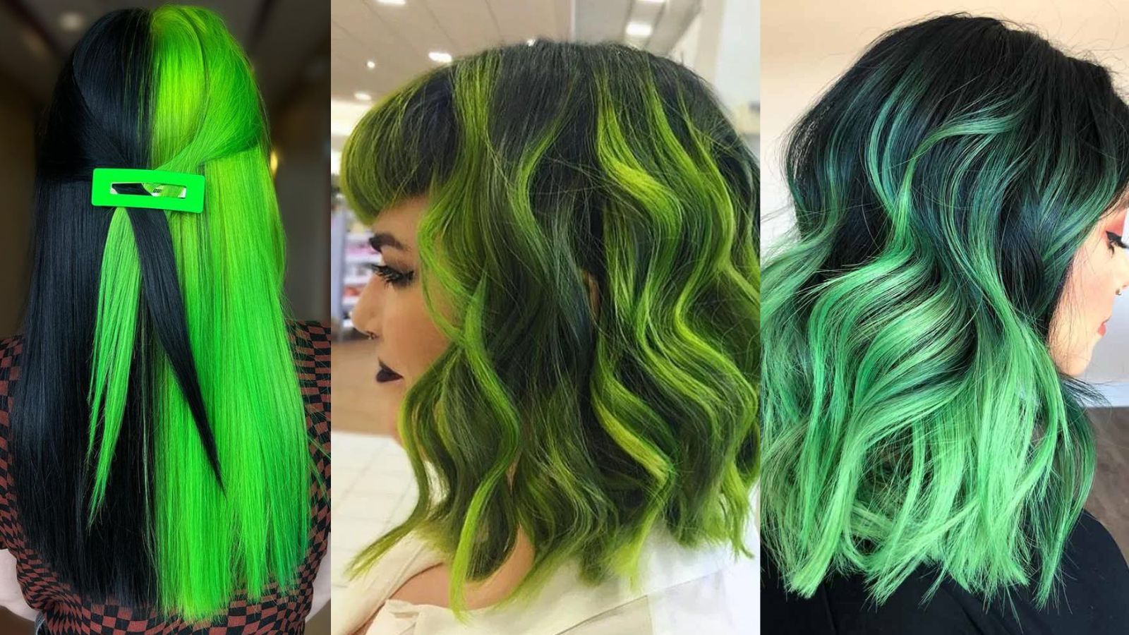 black and green hair ideas