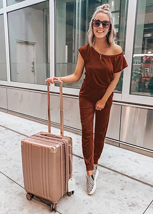 cute jumpsuit travel outfit